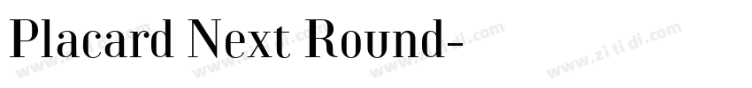Placard Next Round字体转换
